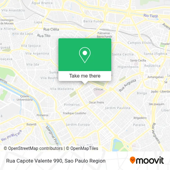 Rua Capote Valente  990 map