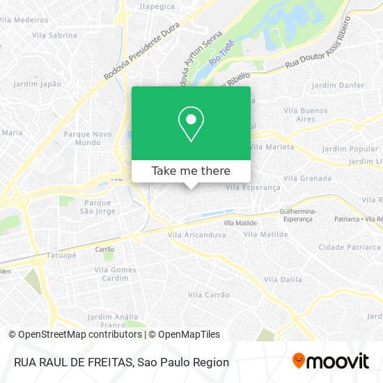 Mapa RUA RAUL DE FREITAS