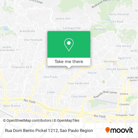 Mapa Rua Dom Bento Pickel 1212