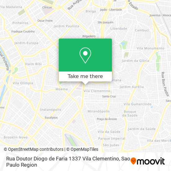 Rua Doutor Diogo de Faria  1337  Vila Clementino map