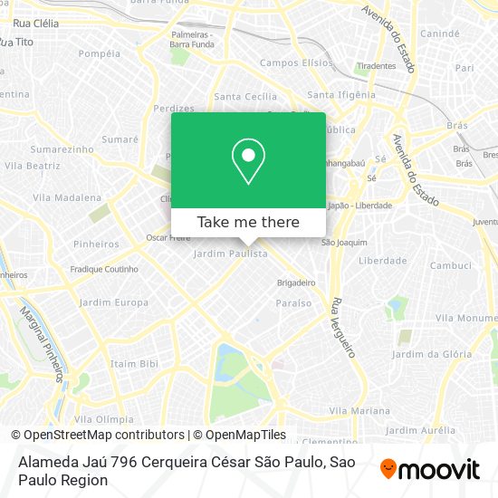 Alameda Jaú  796   Cerqueira César  São Paulo map