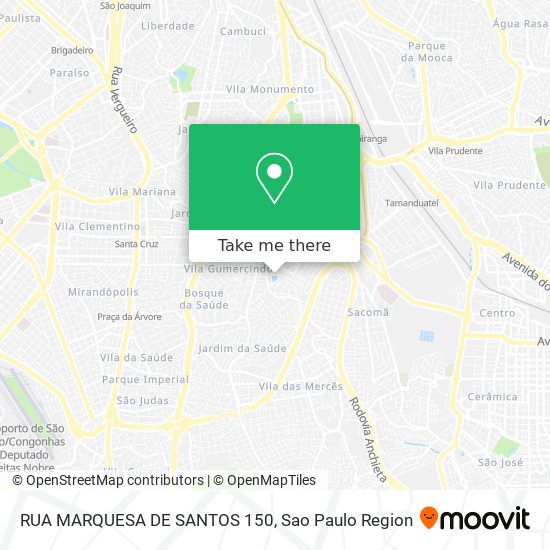 RUA MARQUESA DE SANTOS 150 map