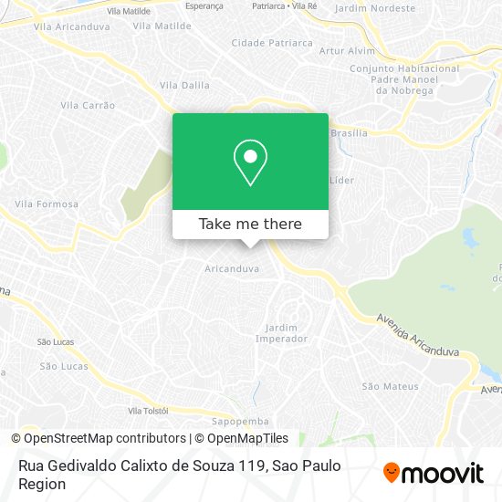 Rua Gedivaldo Calixto de Souza 119 map