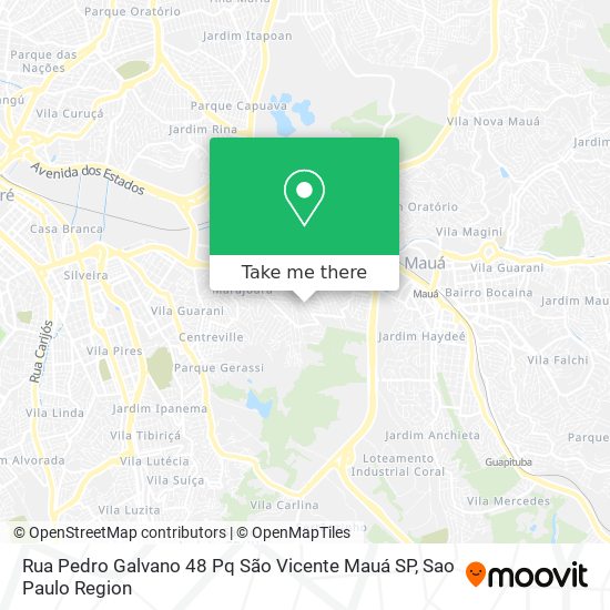 Rua Pedro Galvano  48   Pq  São Vicente Mauá SP map