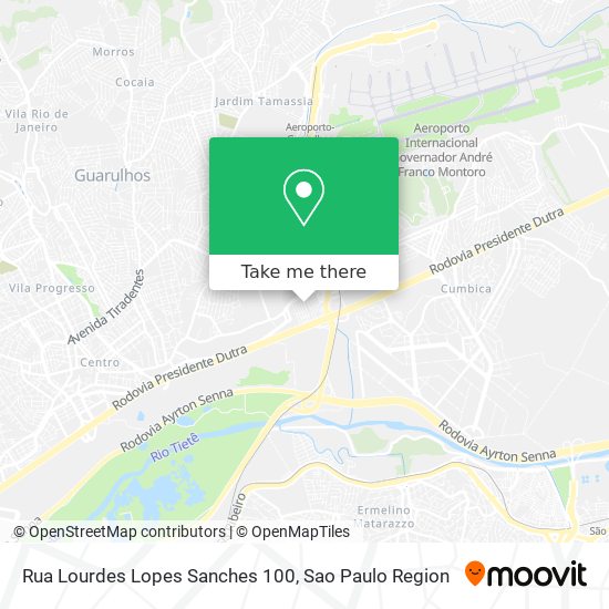 Mapa Rua Lourdes Lopes Sanches 100