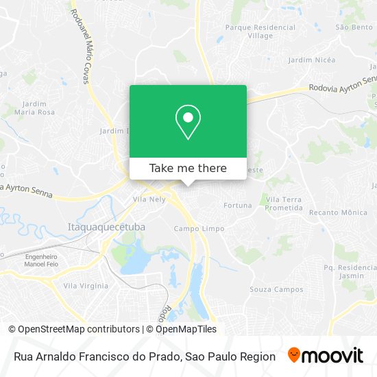 Mapa Rua Arnaldo Francisco do Prado