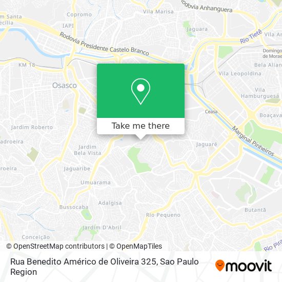 Rua Benedito Américo de Oliveira 325 map