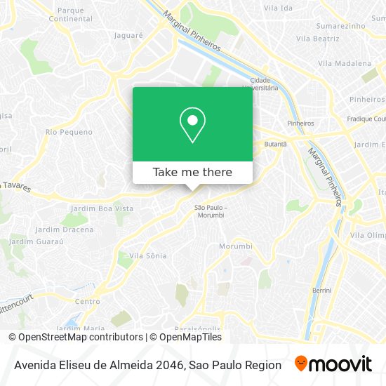 Mapa Avenida Eliseu de Almeida 2046