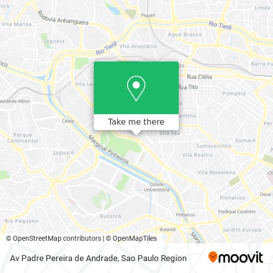 Mapa Av  Padre Pereira de Andrade