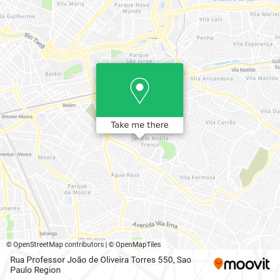 Mapa Rua Professor João de Oliveira Torres 550