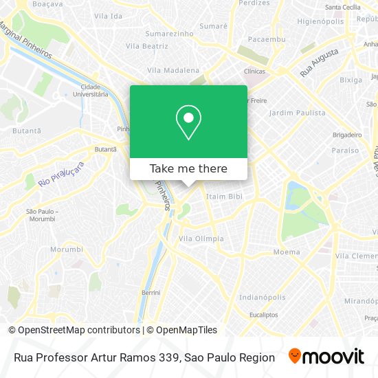 Mapa Rua Professor Artur Ramos 339