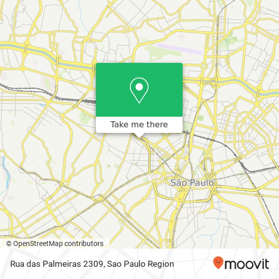 Rua das Palmeiras 2309 map