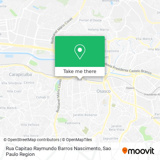 Mapa Rua Capitao Raymundo Barros Nascimento