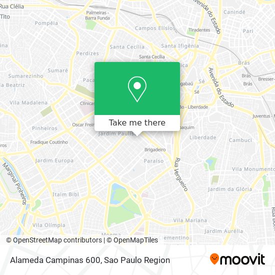 Alameda Campinas   600 map