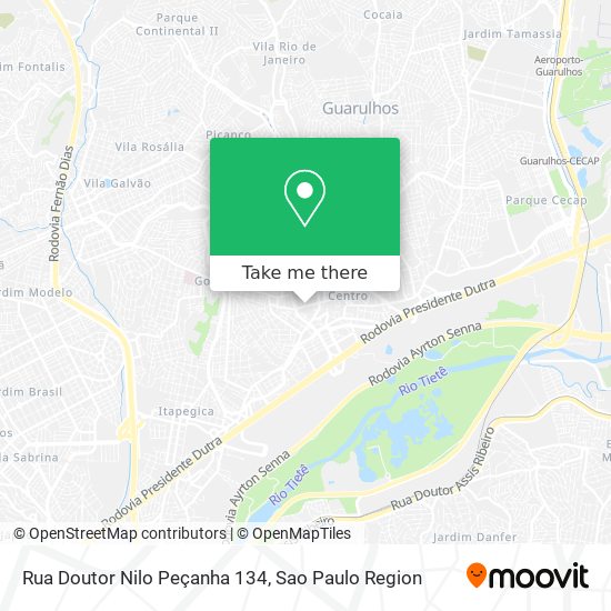 Mapa Rua Doutor Nilo Peçanha 134