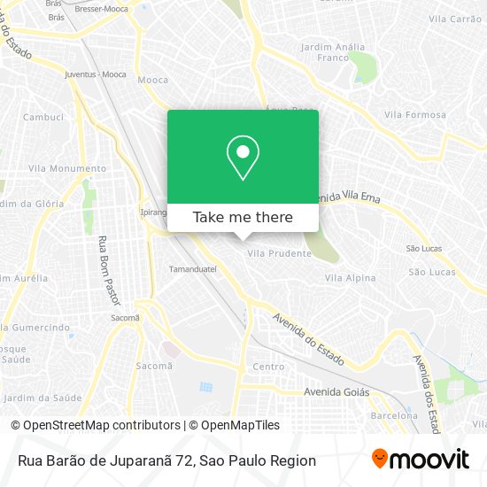 Mapa Rua Barão de Juparanã  72