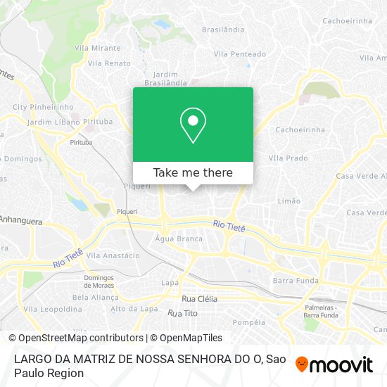 Mapa LARGO DA MATRIZ DE NOSSA SENHORA DO O