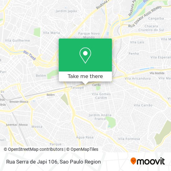 Rua Serra de Japi  106 map