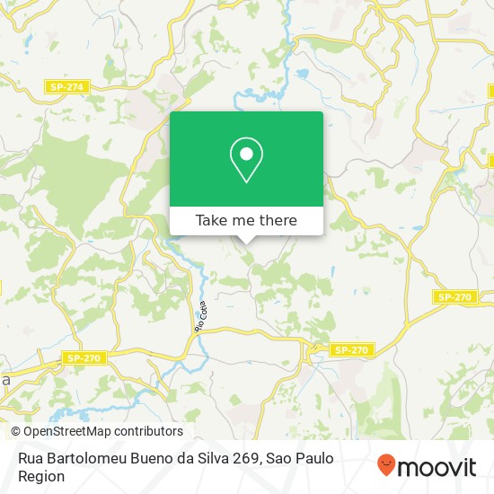 Mapa Rua Bartolomeu Bueno da Silva 269