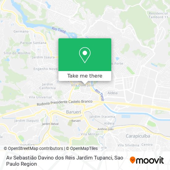 Av  Sebastião Davino dos Réis  Jardim Tupanci map