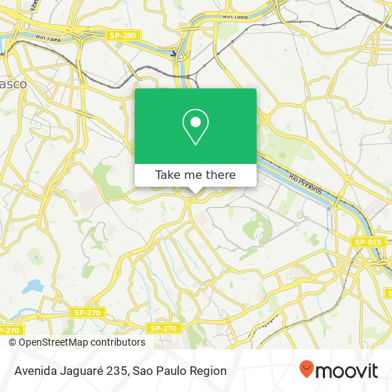 Mapa Avenida Jaguaré 235