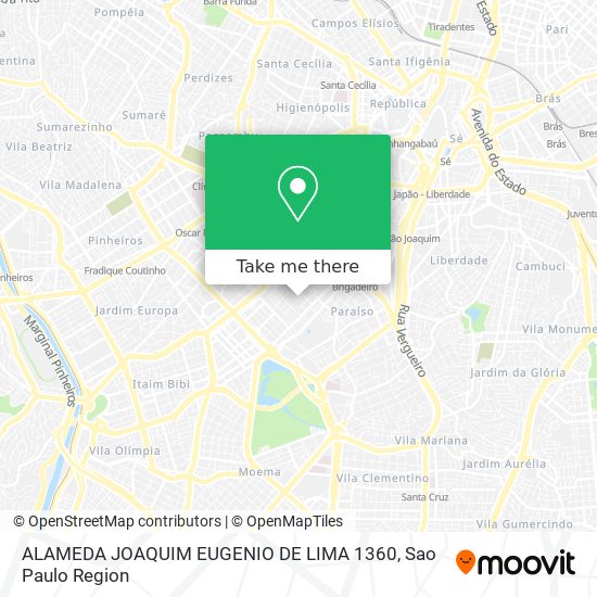 ALAMEDA JOAQUIM EUGENIO DE LIMA 1360 map