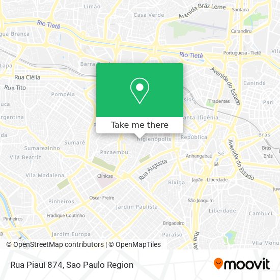 Mapa Rua Piauí 874