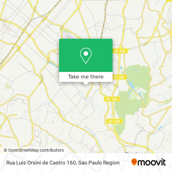 Mapa Rua Luis Orsini de Castro  160