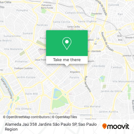 Alameda Jaú  358   Jardins  São Paulo   SP map