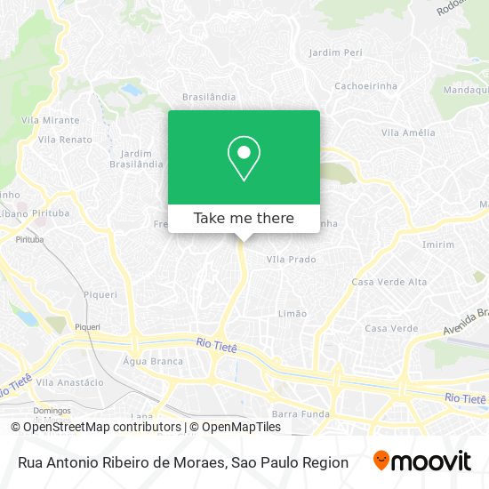 Mapa Rua Antonio Ribeiro de Moraes