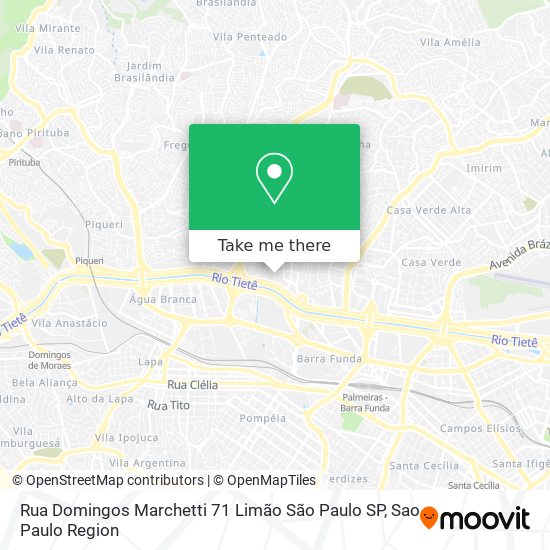 Mapa Rua Domingos Marchetti   71   Limão   São Paulo   SP