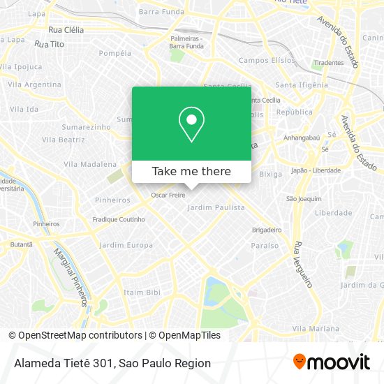 Alameda Tietê 301 map