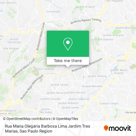 Rua Maria Olegária Barbosa Lima   Jardim Tres Marias map