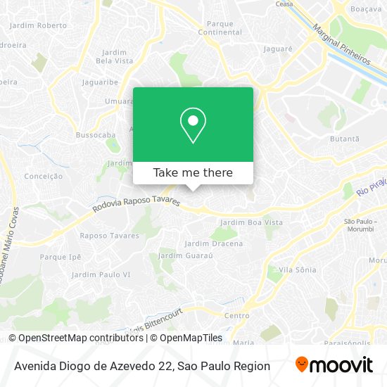 Mapa Avenida Diogo de Azevedo 22