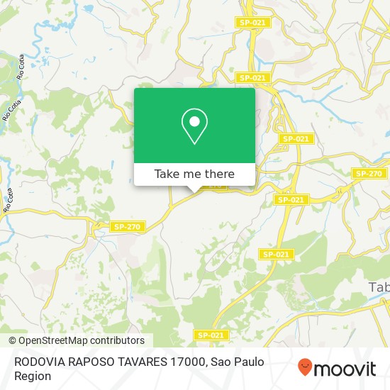 RODOVIA RAPOSO TAVARES  17000 map