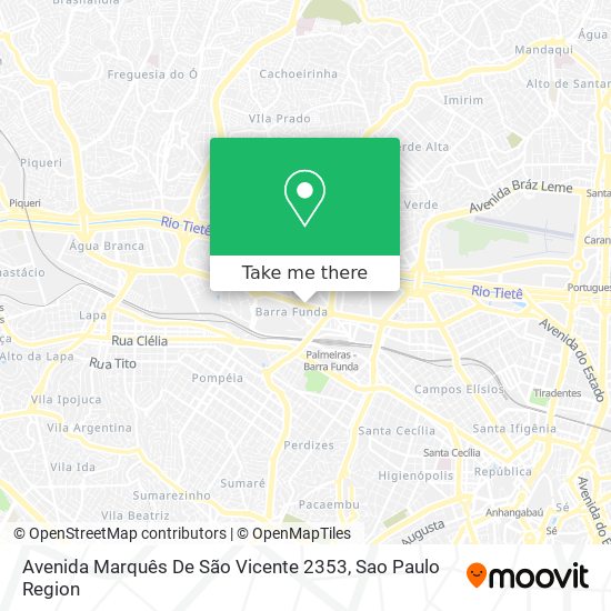 Mapa Avenida Marquês De São Vicente  2353