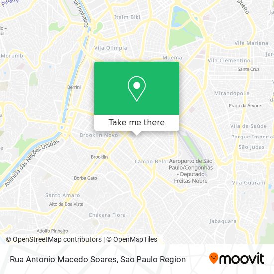 Mapa Rua Antonio Macedo Soares