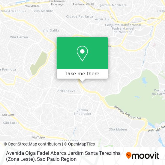 Avenida Olga Fadel Abarca   Jardim Santa Terezinha (Zona Leste) map