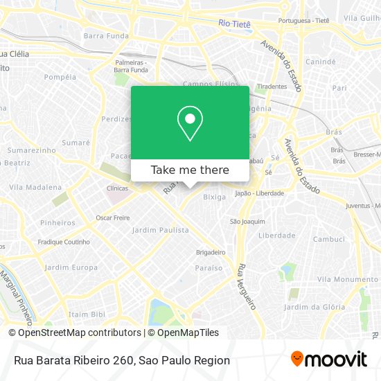 Mapa Rua Barata Ribeiro 260