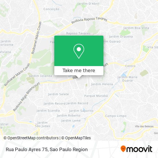 Mapa Rua Paulo Ayres 75