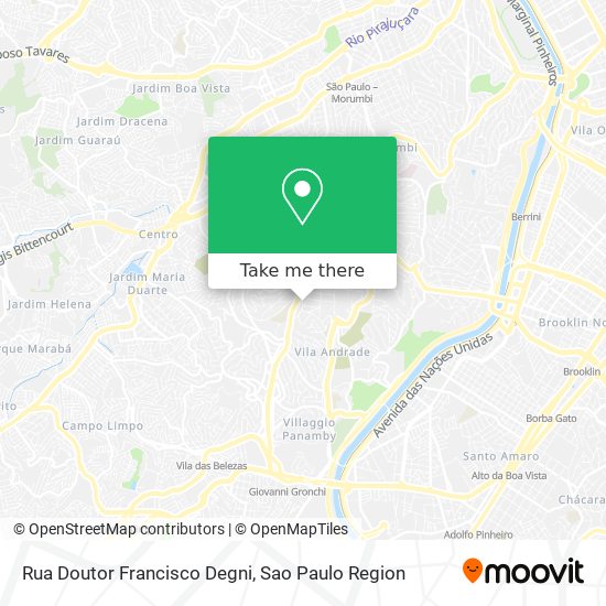 Mapa Rua Doutor Francisco Degni