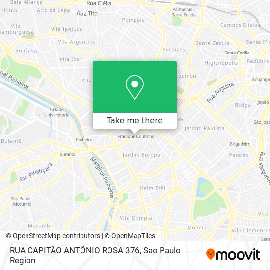 Mapa RUA CAPITÃO ANTÔNIO ROSA 376