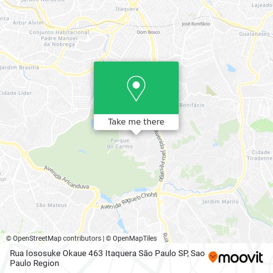 Rua Iososuke Okaue  463   Itaquera São Paulo SP map