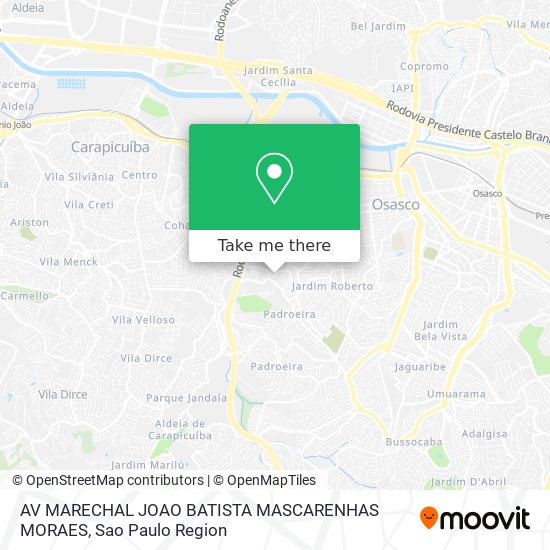 AV MARECHAL JOAO BATISTA MASCARENHAS MORAES map