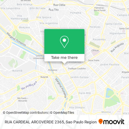 RUA CARDEAL ARCOVERDE 2365 map