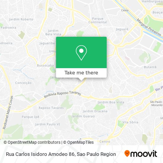 Rua Carlos Isidoro Amodeo 86 map