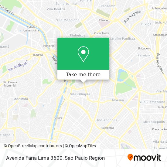 Mapa Avenida Faria Lima  3600