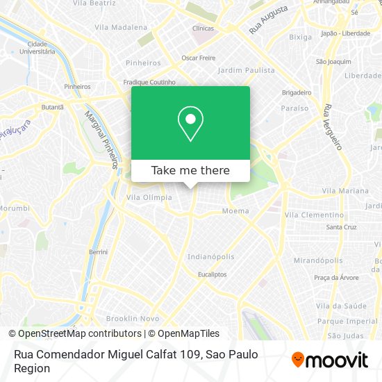 Mapa Rua Comendador Miguel Calfat 109