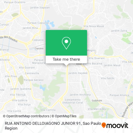 RUA ANTONIO DELLOIAGONO JUNIOR 91 map