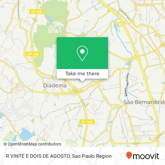 R VINTE E DOIS DE AGOSTO map